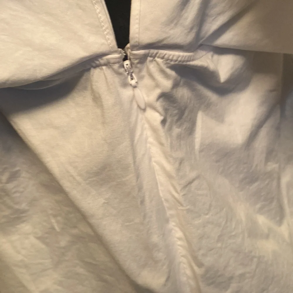 Vince Camuto Cotton Stretch Weave One Shoulder White Top Sz XL EUC